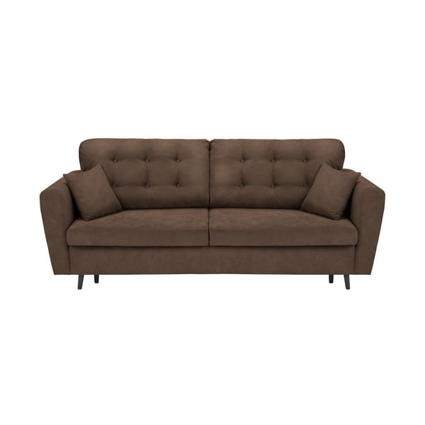 Rudos spalvos trijų vietų sofa-lova su saugykla "Cosmopolitan Design Lyon