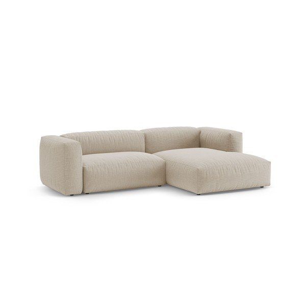 Kreminės spalvos sulankstoma modulinė kampinė sofa (su dešiniuoju kampu/su gultu) – Micadoni -image-4
