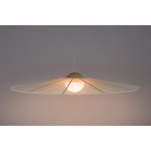 Baltos spalvos kabantis šviestuvas su pritemdymo funkcija ø 80 cm Belle – Zuiver-image-1