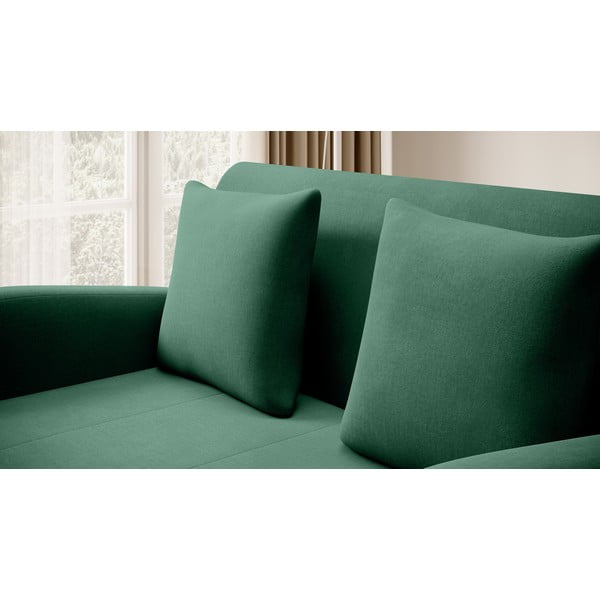 Žalios spalvos iš velveto sulankstoma sofa 130 cm Ario – ELTAP-image-4
