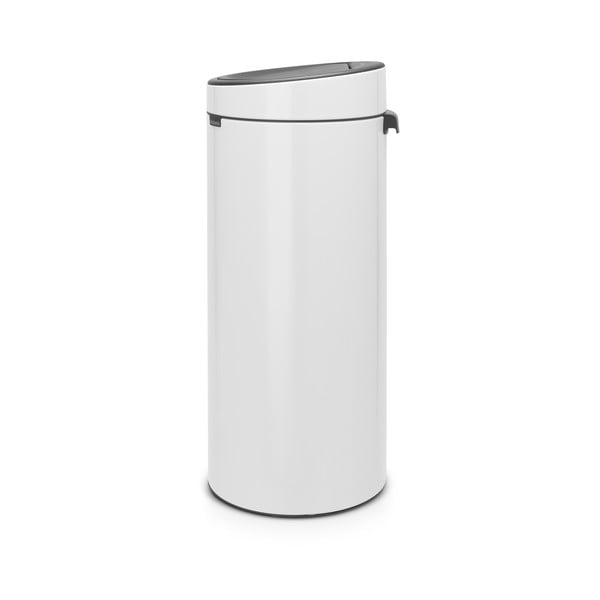 Iš plieno galima atidaryti palietus šiukšliadėžė baltos spalvos 30 l Touch Bin – Brabantia-image-2
