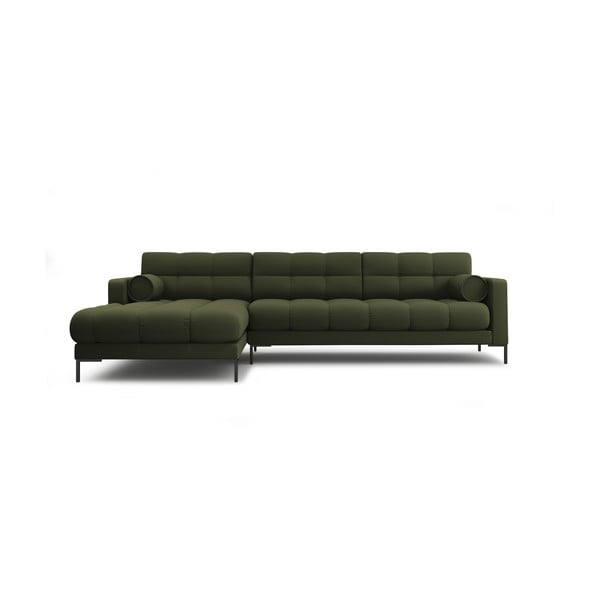 Kampinė sofa žalios spalvos (su kairiuoju kampu) Bali – Cosmopolitan Design