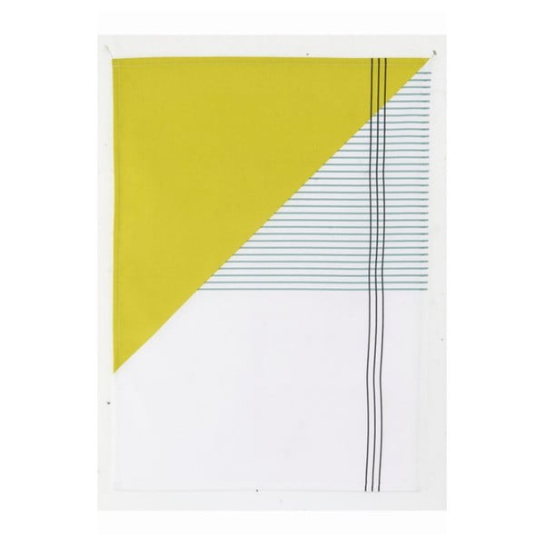 Virtuvinis rankšluostis "Geometrija", geltonas, 50x70 cm
