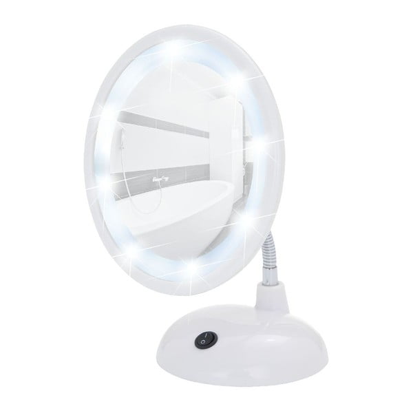 Baltas kosmetinis veidrodis su LED šviesa Wenko Style