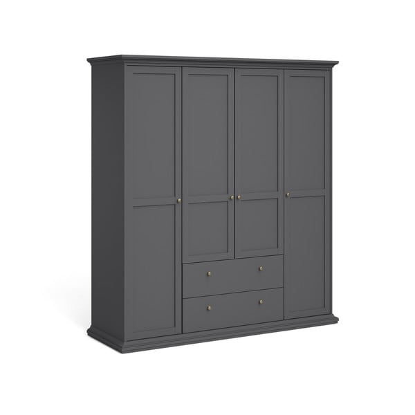 Drabužių spinta pilkos spalvos 181x201 cm Paris – Tvilum-image-2