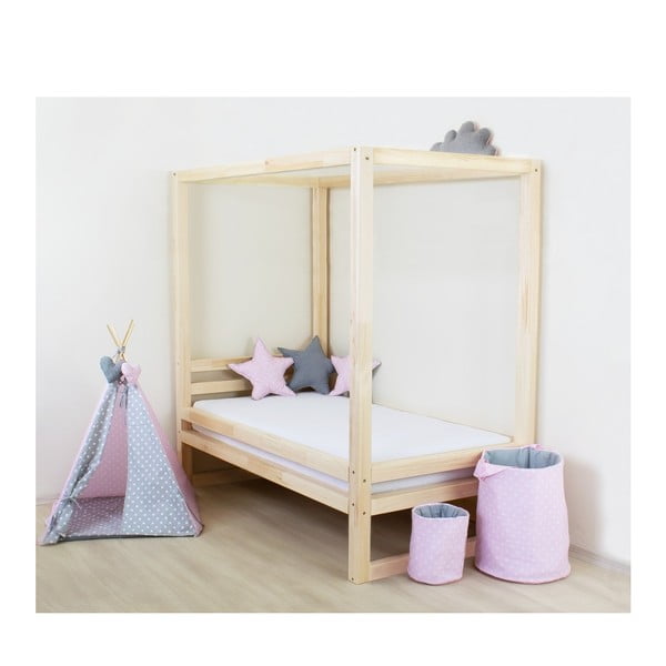 Medinė viengulė lova "Benlemi Baldee Natura", 190 x 80 cm-image-1