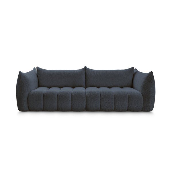 Tamsiai mėlynos spalvos sofa iš boucle 286 cm Azra – Bobochic Paris