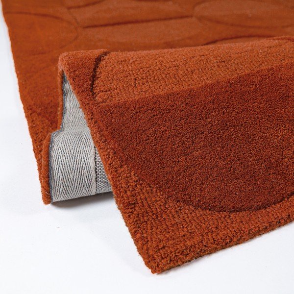 Rankų darbo terakotos spalvos iš vilnos kilimas 120x170 cm Gigi – Flair Rugs-image-3