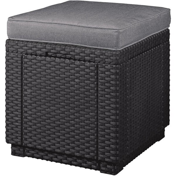 Sodo pufas tamsiai pilkos spalvos Cube – Keter