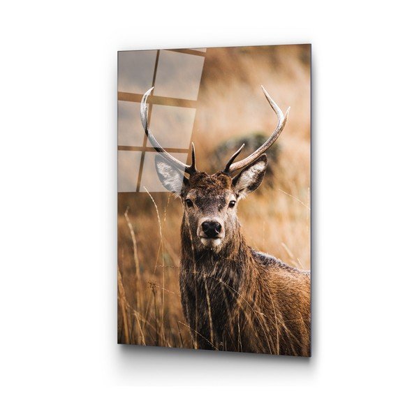 Paveikslas ant stiklo 70x100 cm Deer - Wallity-image-2