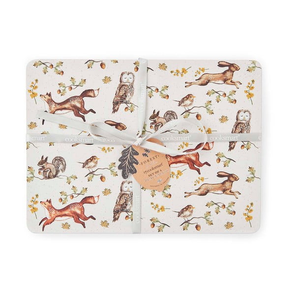 Iš kamščio padėkliukai 4 vnt. 21x29 cm Forest Fable – Cooksmart ®