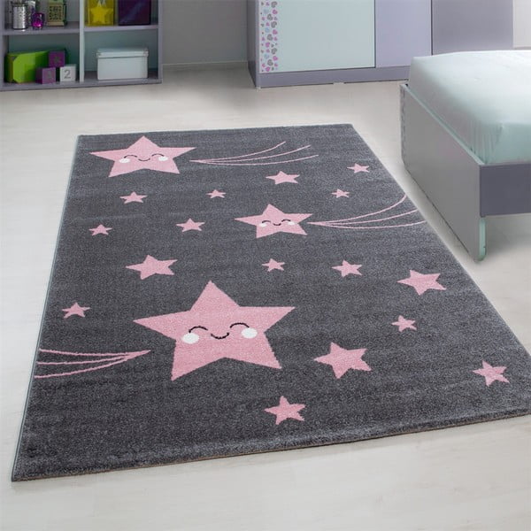 Vaikiškas kilimas rožinės spalvos/pilkos spalvos 140x200 cm Kids – Ayyildiz Carpets-image-1