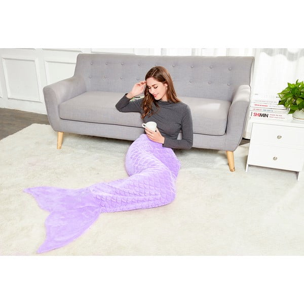 Violetinė mikropluošto antklodė DecoKing Siren, 190 cm