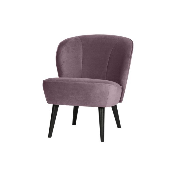 Krėslas violetinės spalvos iš velveto Sara – WOOOD