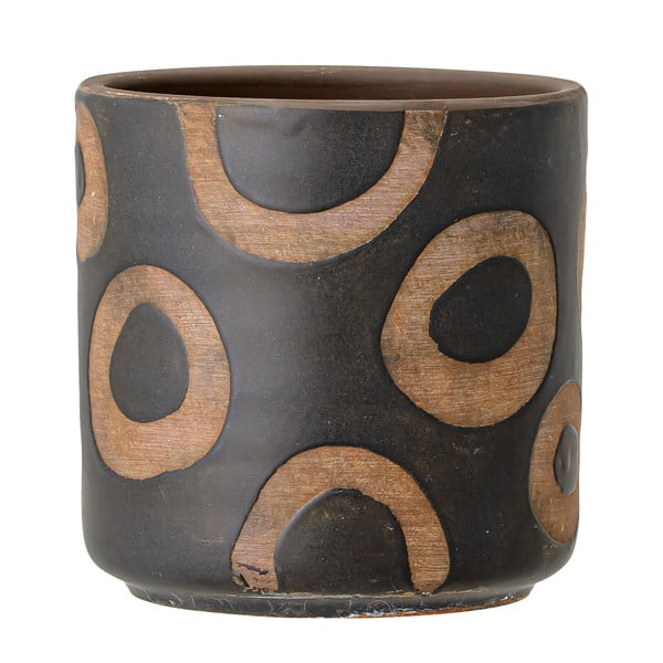 Juodas terakotos vazonas Bloomingville Avo, aukštis 12 cm-image-2