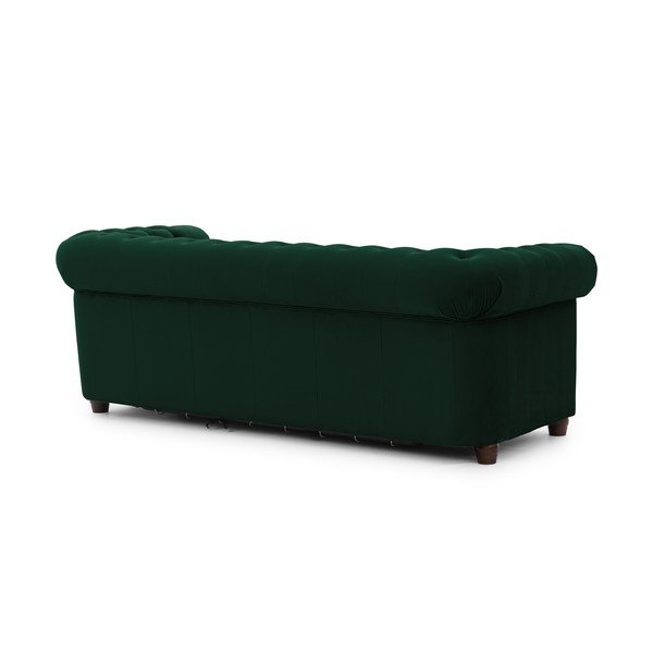 Žalios spalvos sulankstoma sofa iš velveto 203 cm York Blik – Ropez-image-3