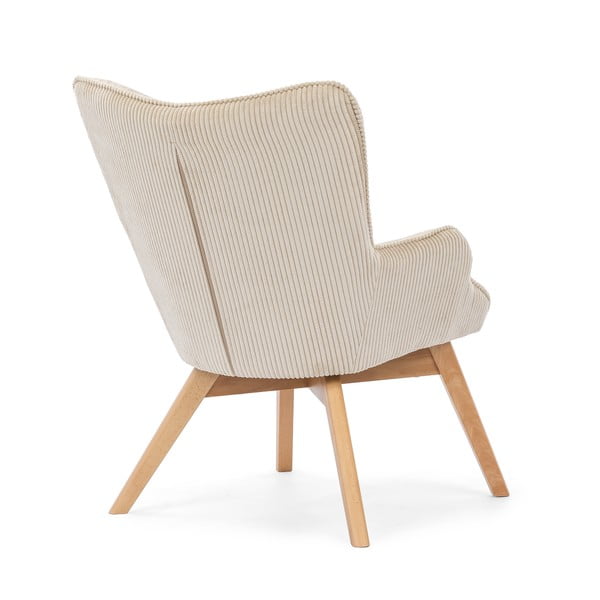 Smėlio spalvos iš kordinio velveto krėslas Niko – Ropez-image-3