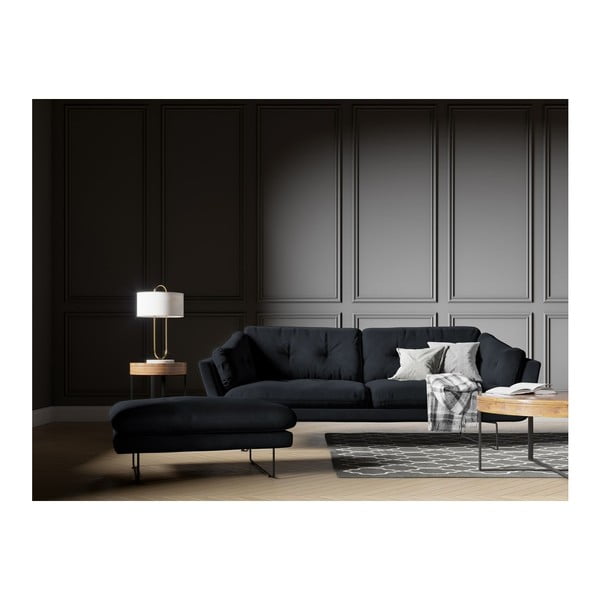 Tamsiai mėlynas aksominis pufas Windsor & Co Sofas Gravity-image-3