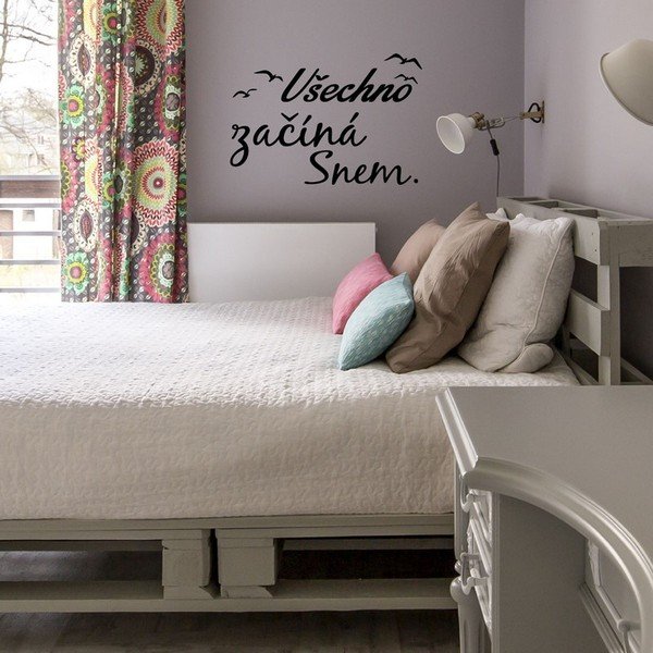 Sienų lipdukas su citata Ambiance All starts from a dream-image-3