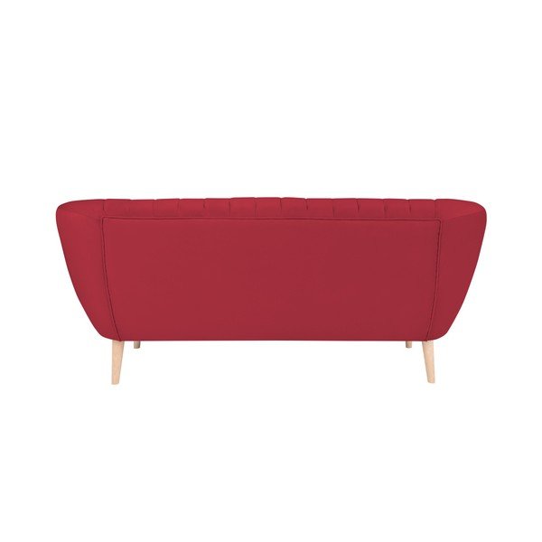 Raudona trijų vietų sofa "Micadoni Home Vincente-image-4