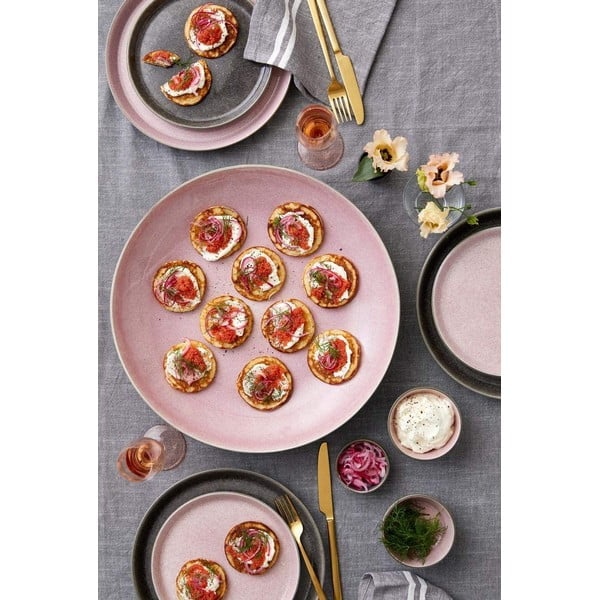 Rožinės spalvos/pilkos spalvos iš akmens masės lėkštė ø 27 cm Gastro Grey/Light Pink – Bitz-image-4