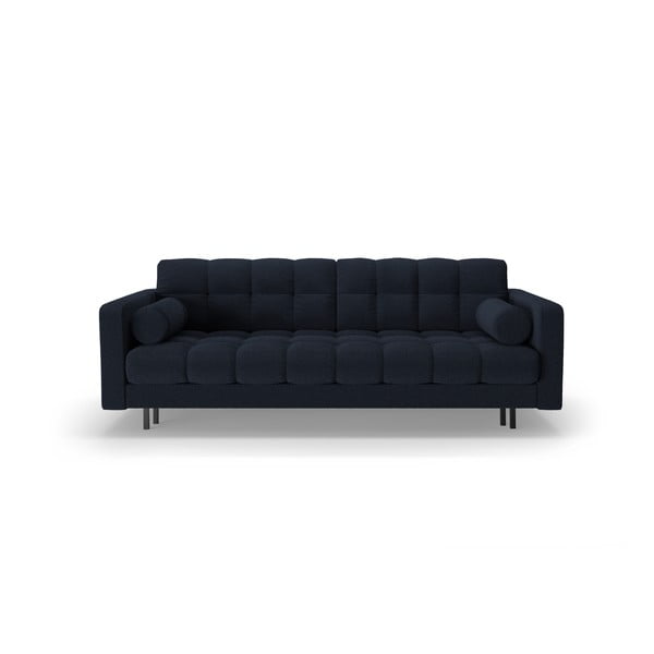 Tamsiai mėlynos spalvos iš boucle sulankstoma/su sandėliavimo vieta sofa 222 cm Bali – Cosmopolitan Design