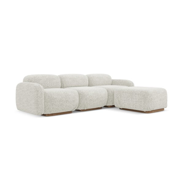 Kreminės spalvos modulinė kampinė sofa (kintama) Ailani – Makamii-image-1