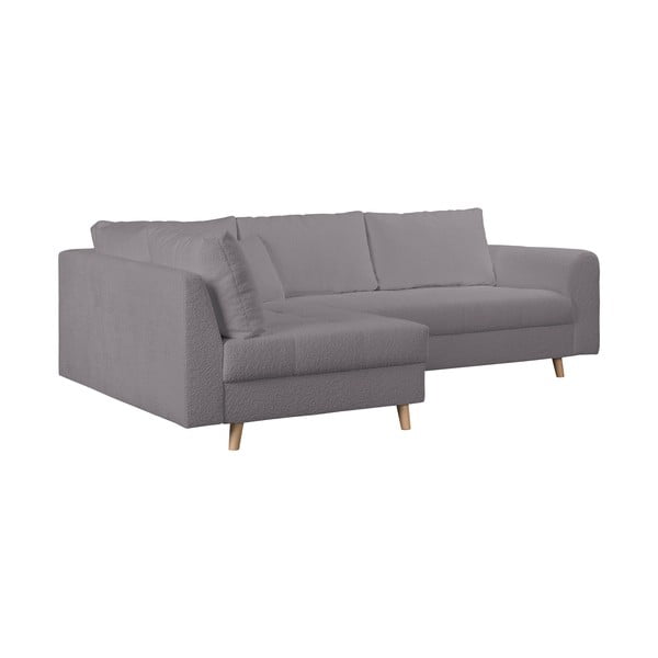 Kampinė sofa tamsiai pilkos spalvos iš boucle (su kairiuoju kampu) Ariella – Ropez-image-3
