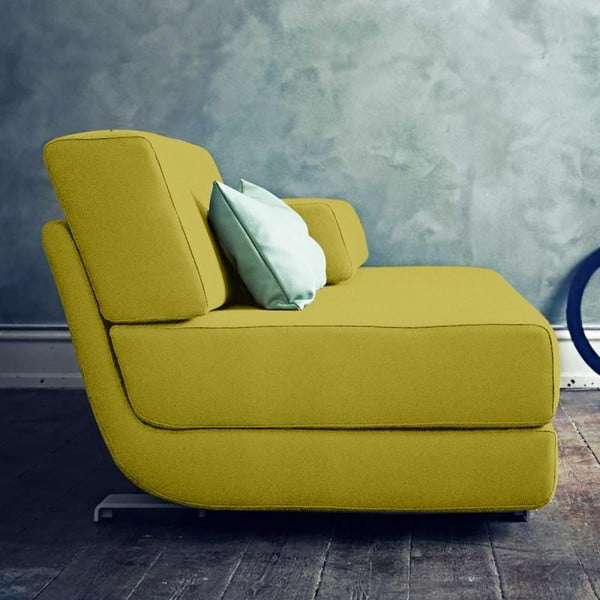 Geltonos spalvos sofa-lova Softline Lounge-image-1