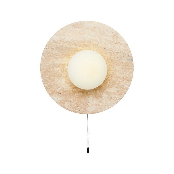 Smėlio spalvos iš akmens sieninė lempa ø 12 cm Hilde – Opviq lights