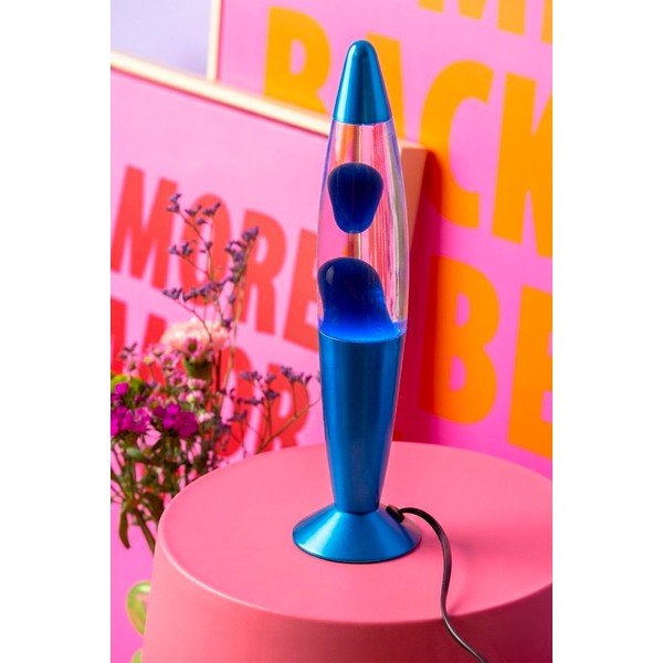 Mėlynos spalvos iš stiklo lavos lempa (aukštis 35,5 cm) Funky Rocket Lava – Leitmotiv-image-1