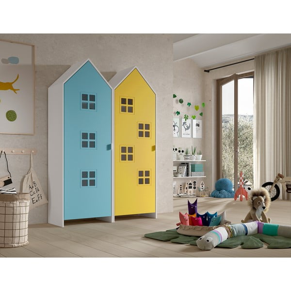 Vaikiška spinta geltonos spalvos/šviesiai mėlynos spalvos 115x171,5 cm CASAMI BRUGES – Vipack-image-1
