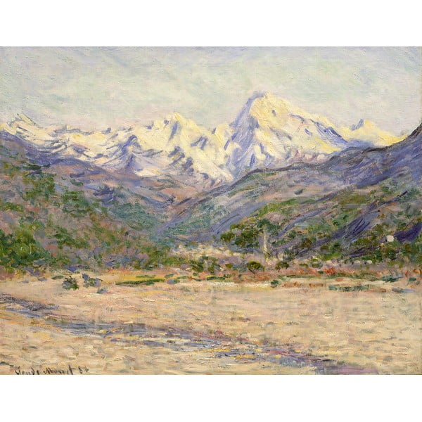 Paveikslo reprodukcija 70x55 cm The Valley of the Nervia, Claude Monet – Fedkolor