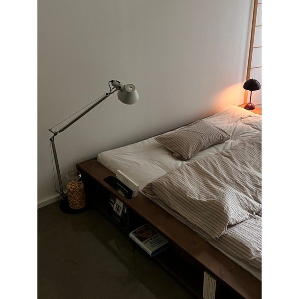 Rudos spalvos dvigulė lova su grotelėmis 160x200 cm Ziggy - Karup Design-image-1