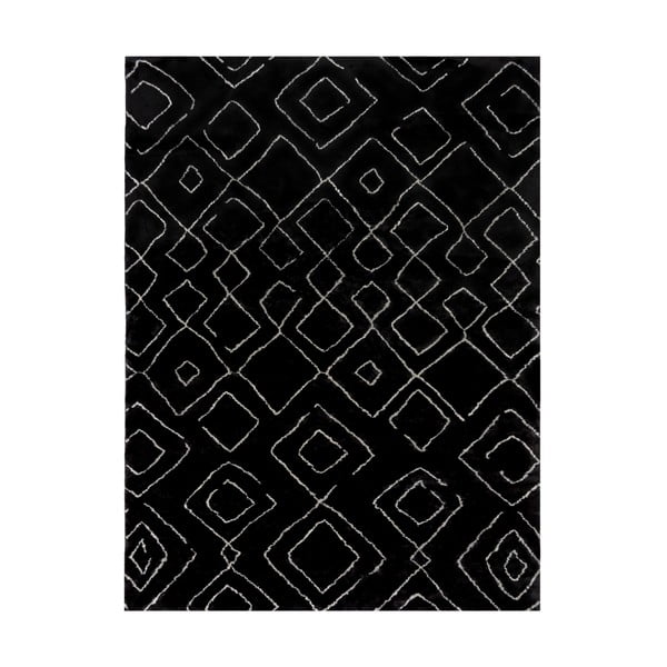 Skalbiamas kilimas juodos spalvos 160x230 cm Imran – Flair Rugs