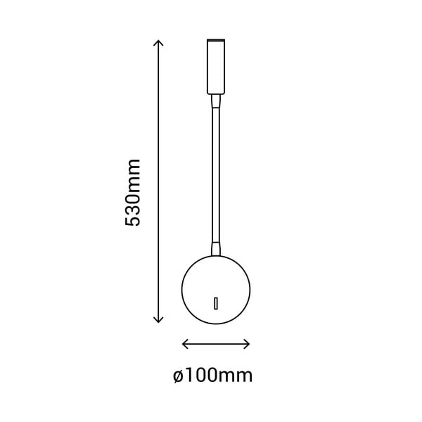 Baltas sieninis šviestuvas SULION Leo, aukštis 53 cm-image-2