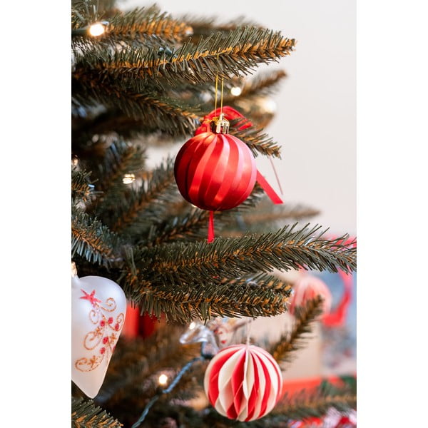 3 balto stiklo širdelės formos kalėdinių dekoracijų rinkinys Ego Decor-image-2