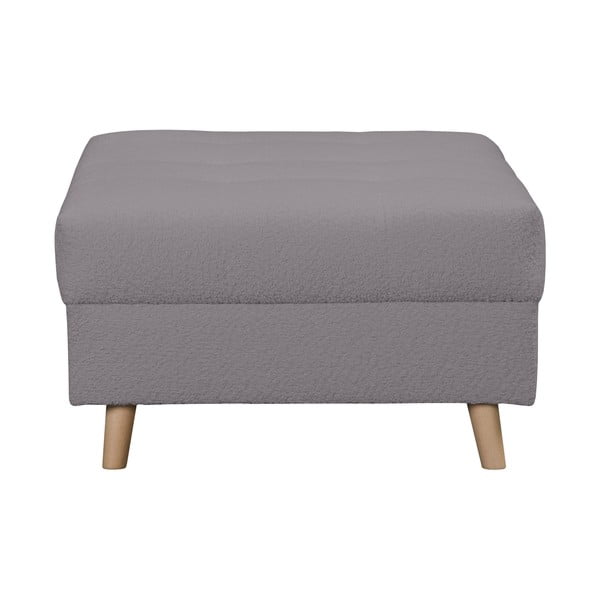 Pufas tamsiai pilkos spalvos iš boucle Ariella – Ropez-image-3