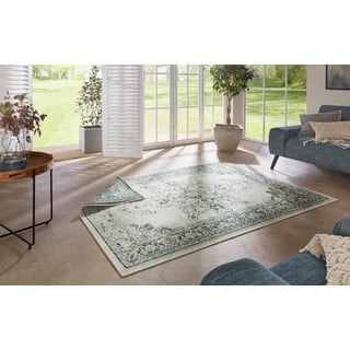 Žalios ir kreminės spalvos dvipusis lauko kilimas NORTHRUGS Borbon, 120 x 170 cm