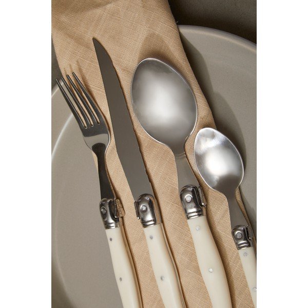 Stalo įrankiai kreminės spalvos/sidabrinės spalvos iš nerūdijančio plieno 16 vnt. Swiss – Premier Housewares-image-1