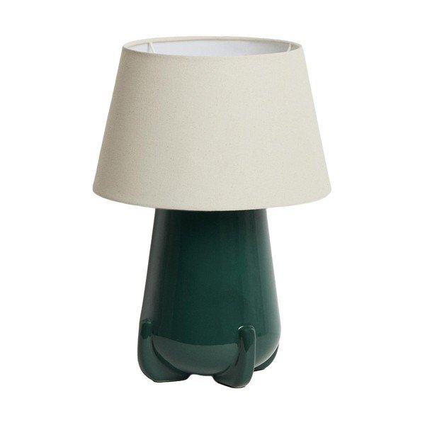 Žalios spalvos/dramblio kaulo spalvos iš keramikos stalinis šviestuvas (aukštis 45,5 cm) Odra – Kave Home
