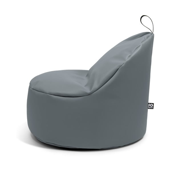 Smėlio spalvos iš dirbtinės odos vaikiškas sėdmaišis Round M – So Soft?-image-2