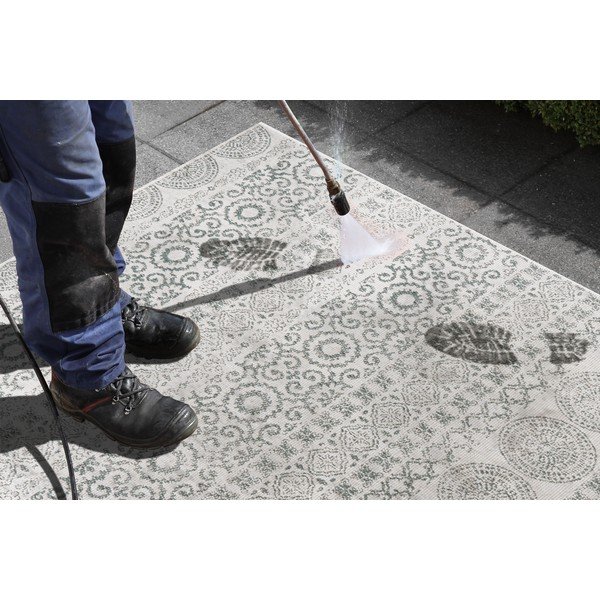 Žalias ir baltas lauko kilimas Ragami Circle, 200 x 290 cm-image-2