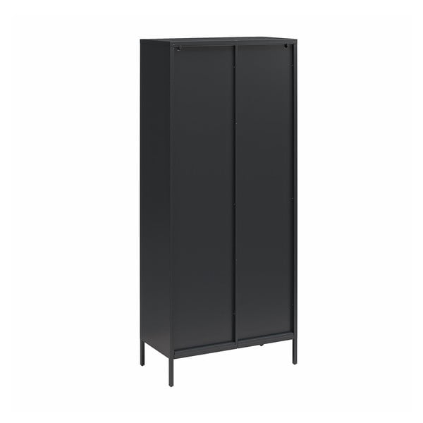 Iš metalo vitrina juodos spalvos 80x186x40 cm Luna – Støraa-image-3