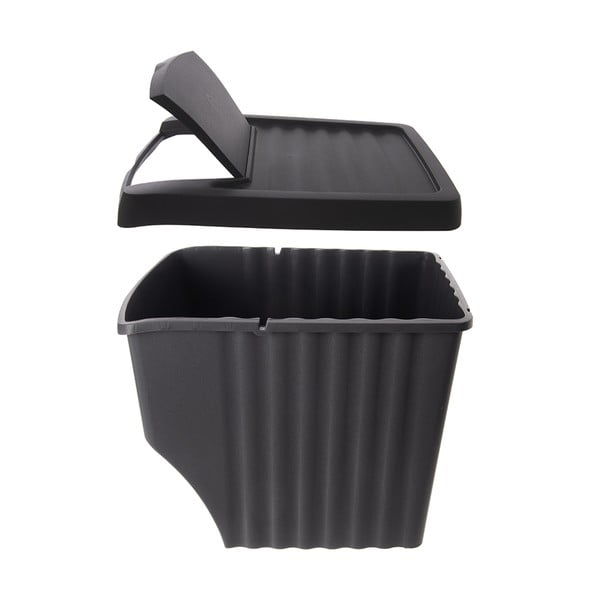 Juodos spalvos iš plastiko šiukšliadėžės 3 vnt. 3x22 l rūšiavimui – Orion-image-3