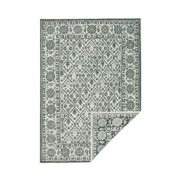 Pilkos ir žalios spalvos raštuotas dvipusis kilimas Bougari Curacao, 200 x 290 cm-image-1