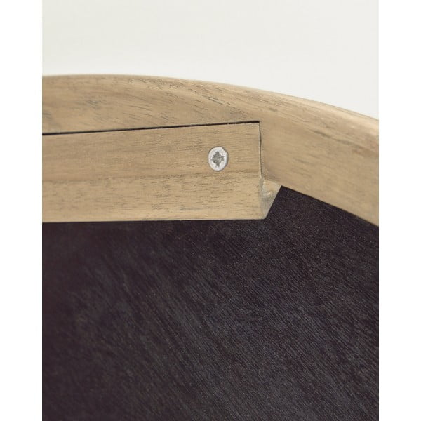 Sieninis veidrodis su medžio masyvo rėmu ø 100 cm Alum – Kave Home-image-4