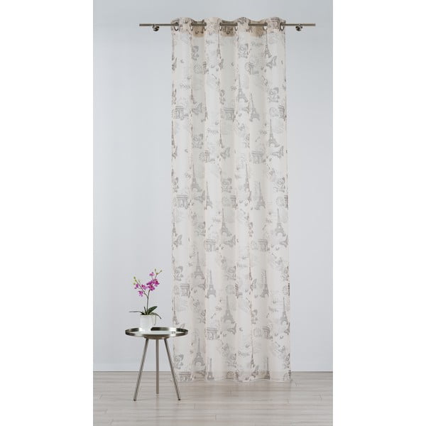 Permatoma užuolaida smėlio spalvos 140x245 cm Defence – Mendola Fabrics-image-2