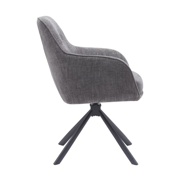 Pilkos spalvos iš audinio valgomojo kėdžių komplektas 2 vnt. Avola – Unique Furniture-image-2