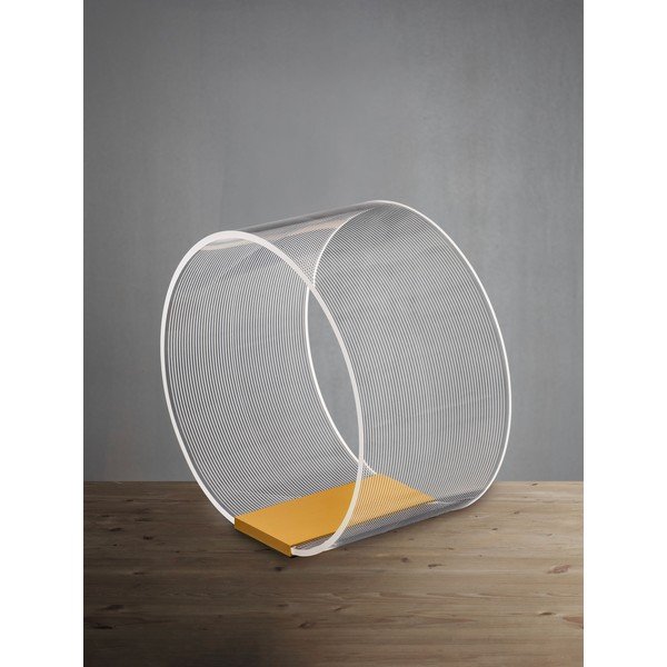 Auksinės spalvos iš aliuminio stalinis šviestuvas LED su pritemdymo funkcija (aukštis 28 cm) su gaubtu iš akrilo stiklo Valentin – Nova Luce-image-3